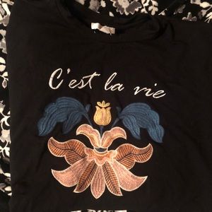 Soft graphic crewneck